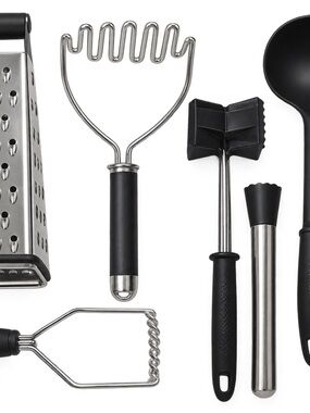 Black Stainless Steel Kitchen Utensils Set - Home